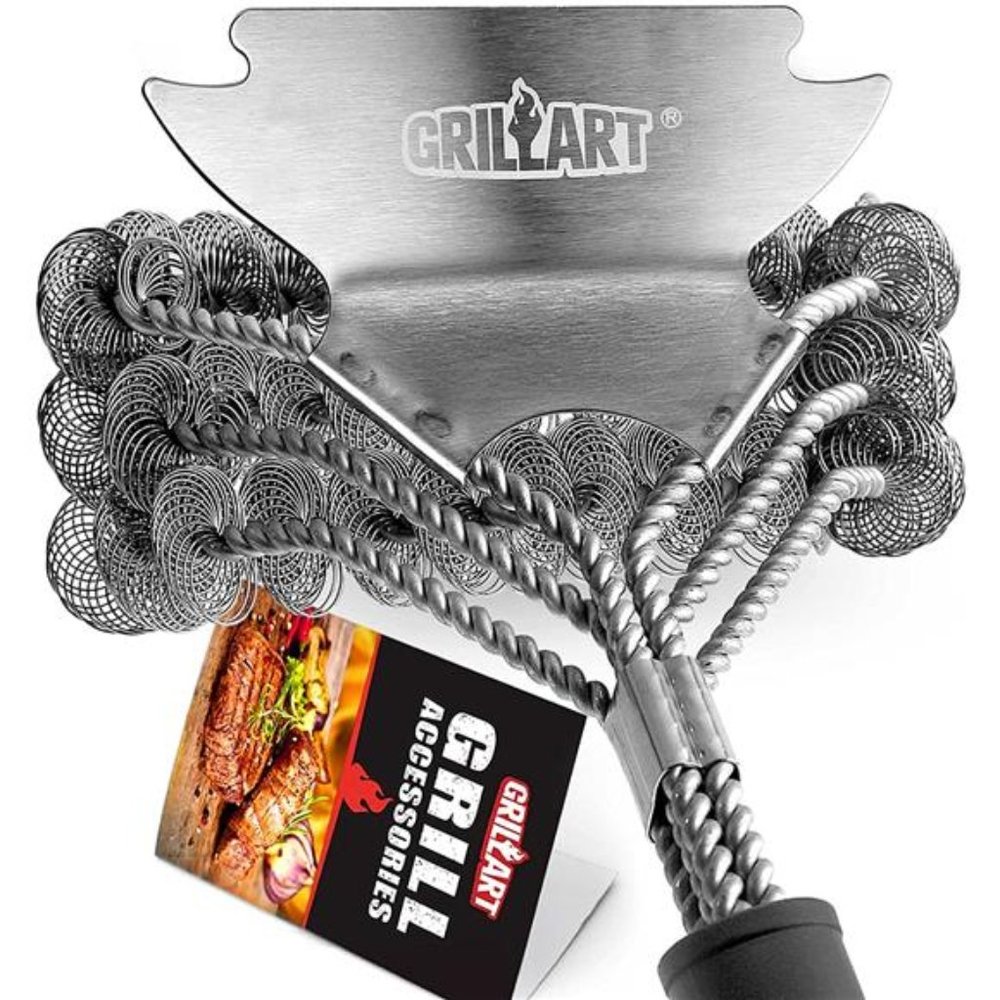 Grill Brush and Scraper Bristle Free – Safe BBQ Brush for Grill – 18'' Stainless